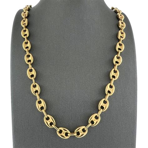 gucci link silver chain|gucci link chain 14k gold.